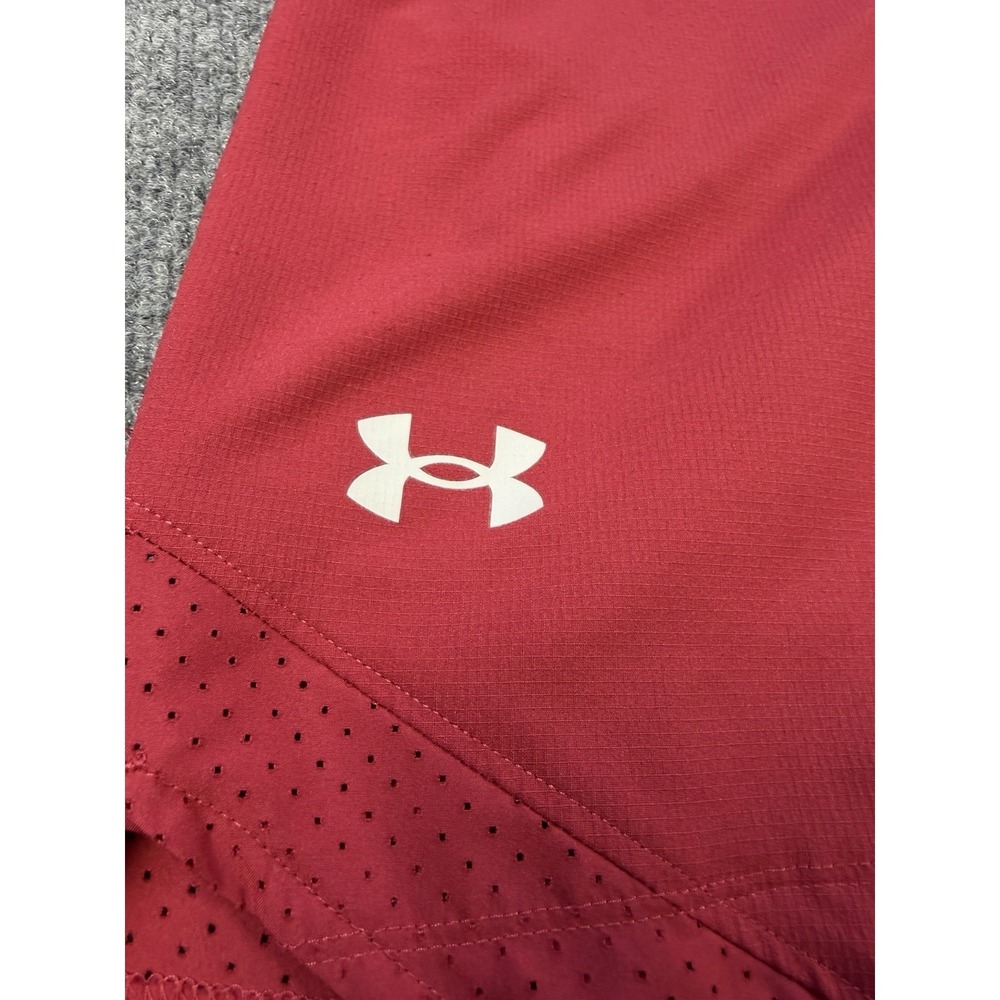 Under Armour Mens Medium Red Woven Training Shorts 1370382-664 Athletic Gym - Picture 2 of 10